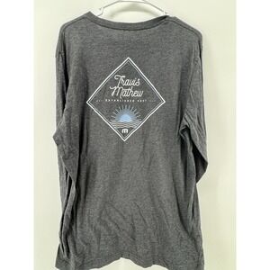 Travis Mathew Men's Long Sleeve T Shirt Pima Cotton Size Large Gray